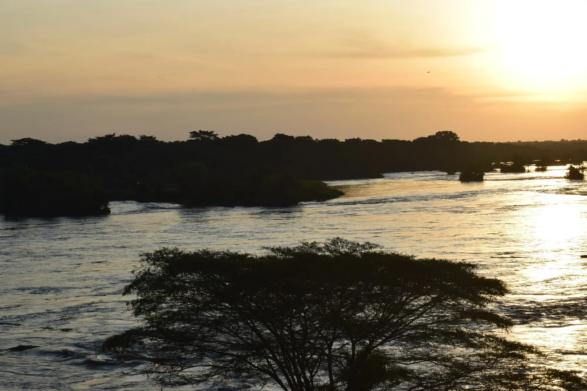 Sunset over the Nile in Murchison Falls National Park, Uganda