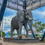 The elephant monument in Gulu city, northern Uganda