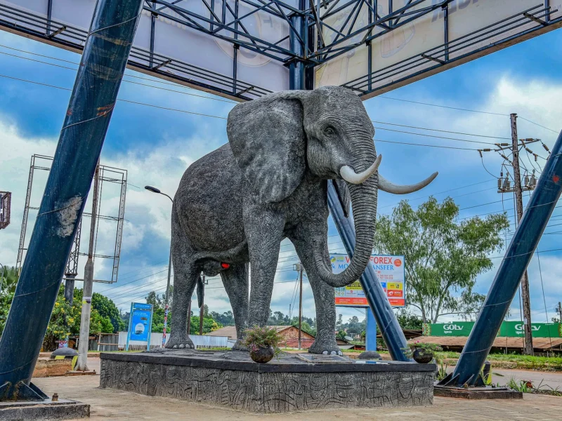 The elephant monument in Gulu city, northern Uganda