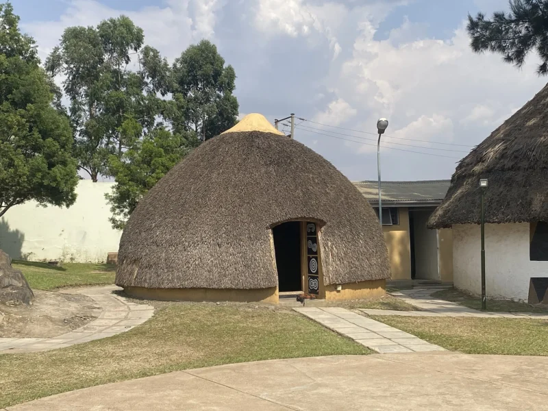 A traditional grass-thatched hut at the Igongo Cultural Centre near Mbarara