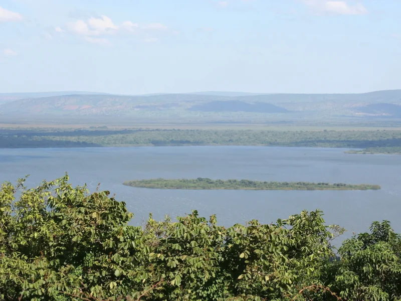 Lake Ihema and its islands in Akagera National Park