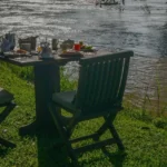 Riverside seating at Ishasha Wilderness Camp