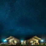 Tents of Lemala Ewanjan under the night sky, central Serengeti