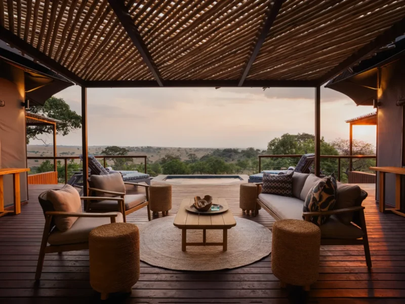 Two-bedroom suite deck at Lemala Kuria Hills, northern Serengeti