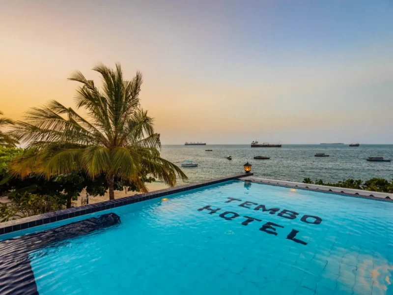 Seafront pool at Tembo House Hotel, Stone Town