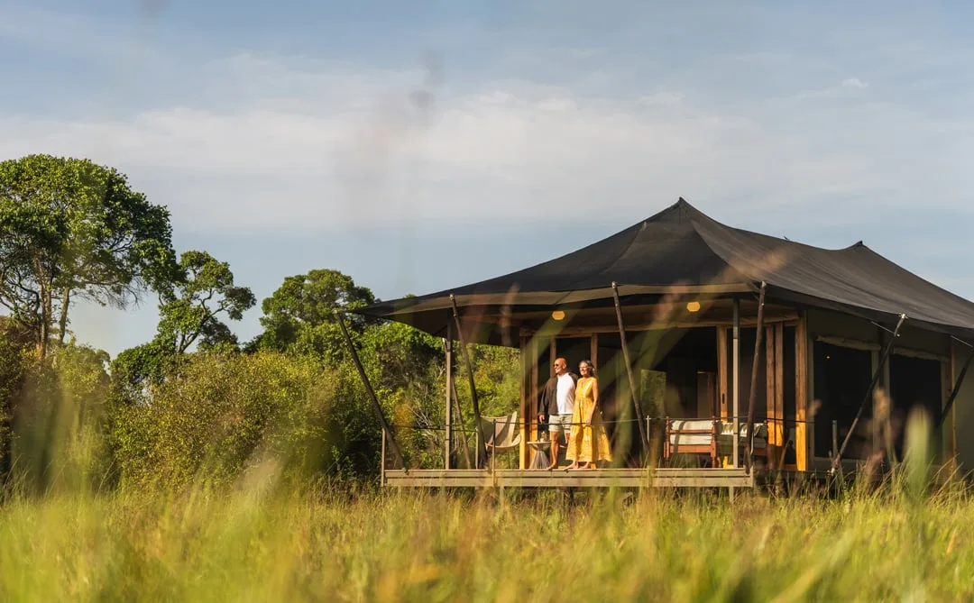 Guest tent at Wilderness Mara in the Mara Triangle