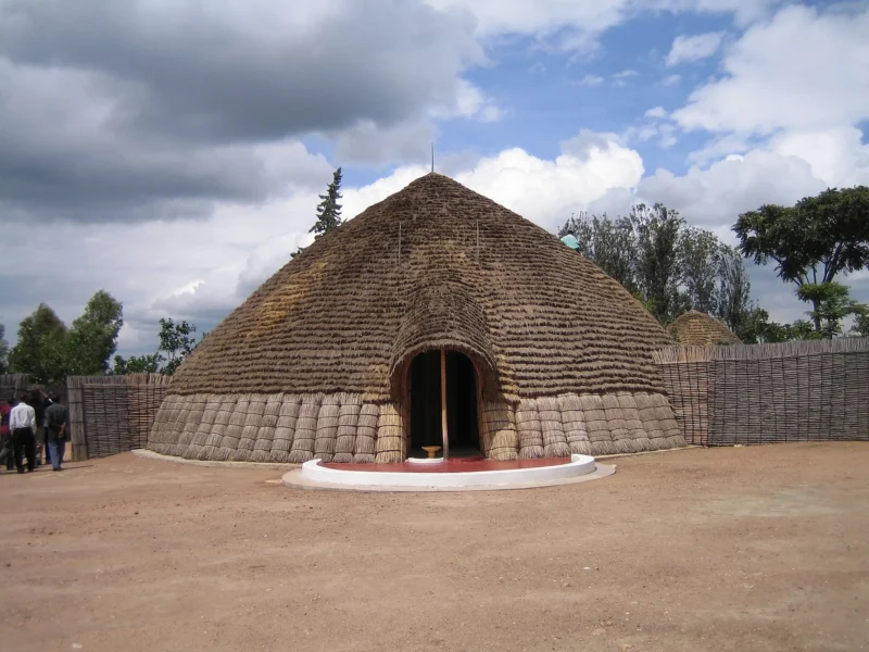 The reconstructed thatched royal palace of the Rwandan kings at Nyanza