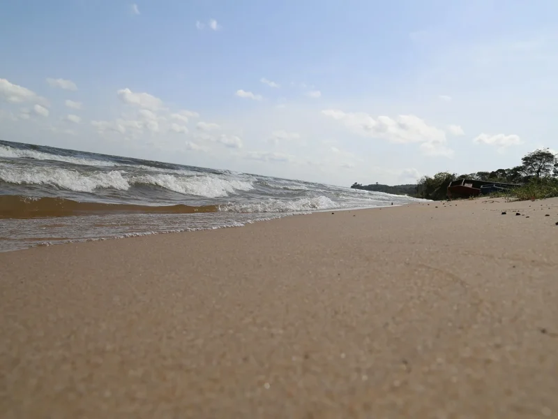 Sandy beach on the Ssese Islands, Lake Victoria