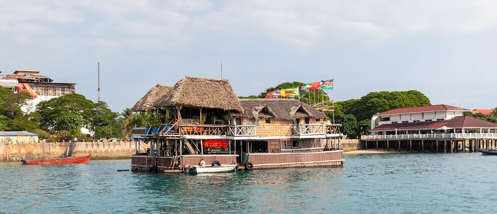 Stone Town waterfront and harbour on Zanzibar